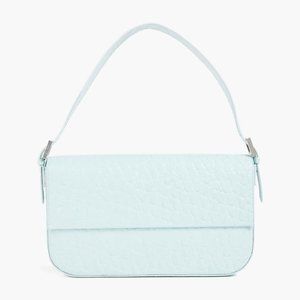 BY FAR Manu croc-effect leather shoulder bag NWOT